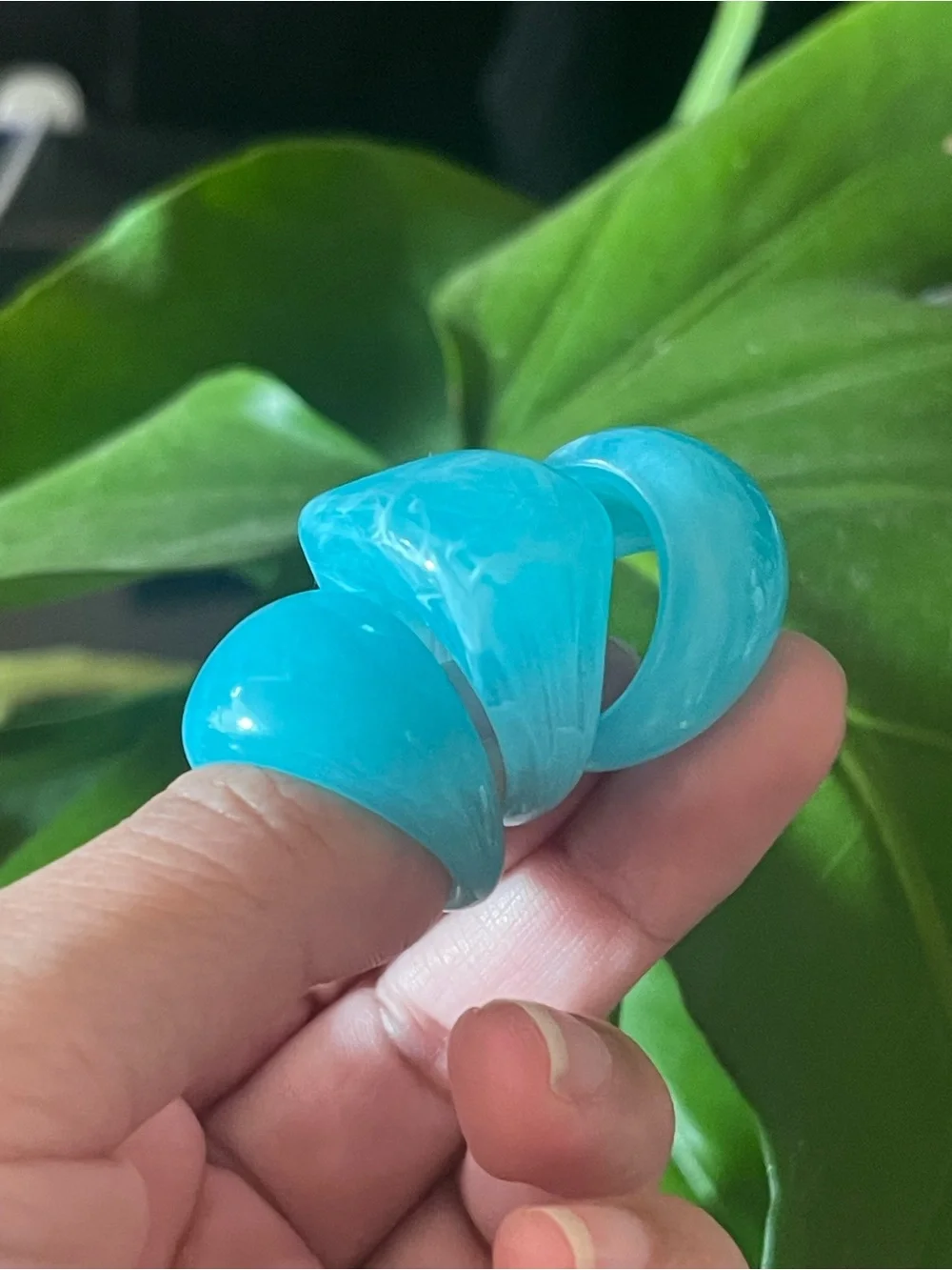 Chic Style Resin Chunky Ring(3pcs)
